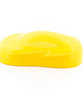 Close-up of yellow color swatch, High Solids Industrial Spray Paint Ryder Yellow Six Pack 16 Oz Cans Heavy Duty Coating for metal wood machinery