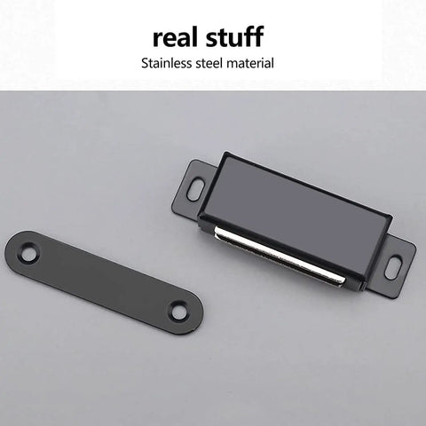 Push To Open Magnetic Cabinet Latch Kit 2 Pack No Fuss Easy Install Door And Drawer Catch With Spring Plunger stainless steel