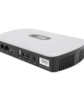 Slick 8800 Mah Ups Power Supply With Bright Lcd Screen And Smart Voltage Tuning, compact black and white device for routers and modems.