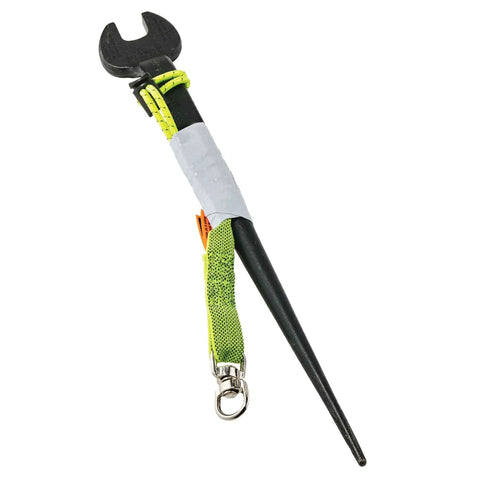 Open wrench wrapped with self-adhering tool attachment tape, showing glass fiber reinforcement and no mess grip
