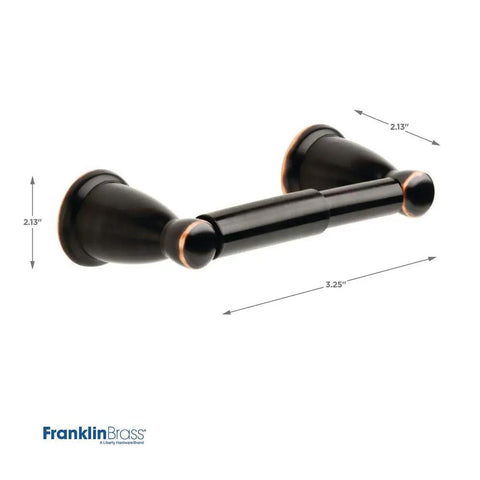Oil Rubbed Bronze 3 Piece Bathroom Hardware Set With 24 Inch Towel Bar Towel Ring And Toilet Paper Holder For A Clean Modern Or Vintage Look Kinla Bath Accessories showing toilet paper holder with dimensions