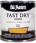 Twenty Pack Of Half Pint Containers Maple Fast Dry Oil Based Interior Wood Stain Slick Wipe On Formula 236mL can on display.