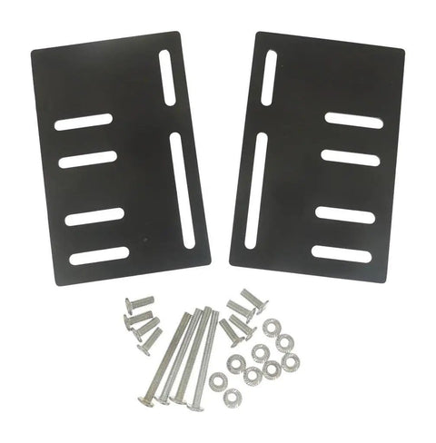 Built Different Headboard Adapter Brackets for King and Queen Size Bed Frames with heavy duty 2mm steel plates and hardware.