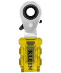 Lineman Insulating 4-In-1 Box Wrench With See-Through Handle 1000V Rated Includes 1/2 9/16 5/8 And 3/4 Inch Sockets 12 Point Reverse Ratcheting Pro Grade Heavy Duty Electrical Tool For Electricians