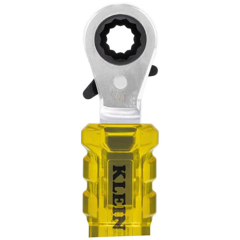 Lineman Insulating 4-In-1 Box Wrench With See-Through Handle 1000V Rated Includes 1/2 9/16 5/8 And 3/4 Inch Sockets 12 Point Reverse Ratcheting Pro Grade Heavy Duty Electrical Tool For Electricians