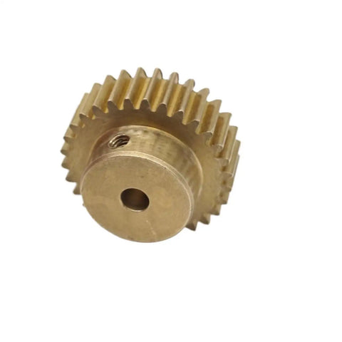 Beefy Copper Spur Gear 51 Teeth 51T 5mm Tooth Thickness 37mm Diameter 12mm Total Thickness 25mm Step Diameter 3mm Bore