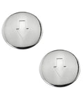Premium 3 Piece Faucet Handle Replacement Kit For Bathroom Sink And Shower Featuring Hot Cold Diverter Controls, shiny round knobs.