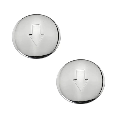 Premium 3 Piece Faucet Handle Replacement Kit For Bathroom Sink And Shower Featuring Hot Cold Diverter Controls, shiny round knobs.