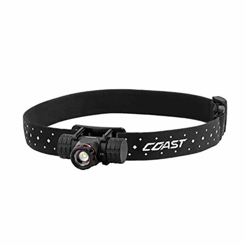 XPH25R USB Rechargeable Dual Power LED Headlamp with Pure Beam Twist Focus 410 Lumens on black adjustable headband