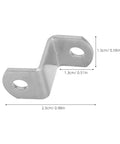 Offset Canvas Clips 100 Pcs Metal Z Shape Brackets For Canvas Mounting Fasteners with measurements shown