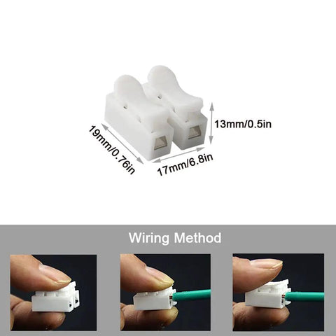 68Pcs Premium Spring Wire Connectors Kit For LED Strip Lights And Electrical Wiring, Quick Spring Terminal Block Connectors in use