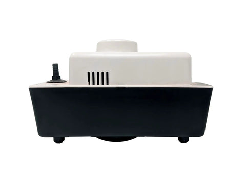 Side view of Automatic Condensate Pump With Safety Switch For HVAC Dehumidifier Furnace And Air Conditioner 173 GPH 1/20 HP 20 Ft Tubing 120 VAC