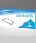 Box of 10 Pack Square PTO Pin Locking Pins One Quarter Inch By Two And Three Quarters Inch Heavy Duty Hitch Pins for Trailer