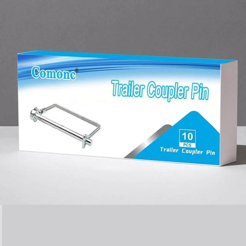 Box of 10 Pack Square PTO Pin Locking Pins One Quarter Inch By Two And Three Quarters Inch Heavy Duty Hitch Pins for Trailer