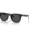 Slim Square Sunglasses With Black Frame And Peaked Temples, Dark Grey Lenses, 65mm Fit, Everyday UV Protection, street-ready design
