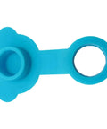 Blue Silicone Bathtub Drain Stopper Leakproof for Bath Tubs, featuring a bear-shaped design and dual plugs for easy sealing.