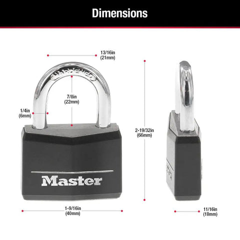 Covered Padlocks With Key For Outdoor Use, 2 Pack, All Weather Locks With Vinyl Covered Aluminum Body And Hardened Steel Shackle, Built For Sheds Gates And Storage Lockers, Model 141T