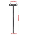 Archery Bow String Nocking Points Kit With T Square Ruler showing measurements in millimeters and inches