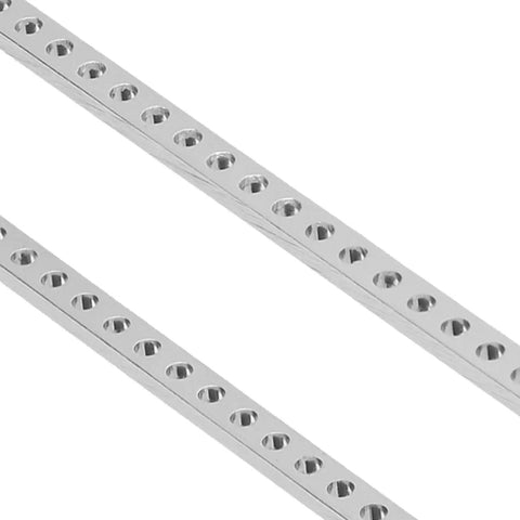 Aluminum Alloy Straight Brace Mending Plate Connector Bracket for Furniture and Hardware Accessories shown in detail view