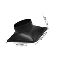 SOIMISS Plastic Easy Install Adapter With Square Bottom Vent For Dust Collection And HVAC Exhaust Systems, 7.6in, black material.