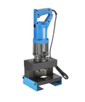4 In 1 Portable Electric Hydraulic Crimping And Cutting Tool For Steel with blue handle and black base, ideal for cutting steel.