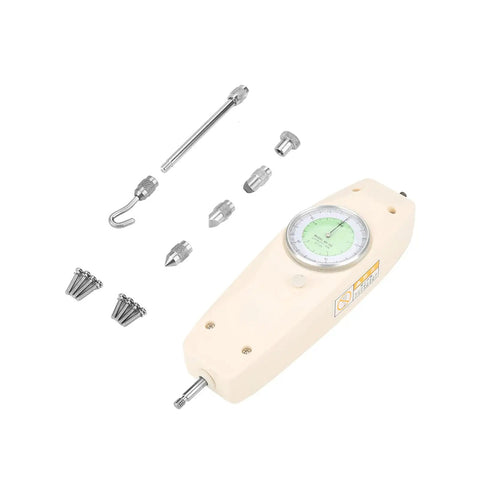 100N Analog Dynamometer Force Tester Handheld Push Pull Gauge For Electronics Hardware Auto Parts Industries Portable Dial Gauge With Pro Grade Precision Readings On The Go, with tips