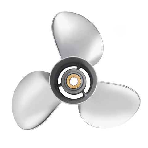 Stainless Steel Boat Outboard Propeller 13 By 19 Right Rotation 13 Spline Three Blade Fits Johnson Evinrude BRP Engines