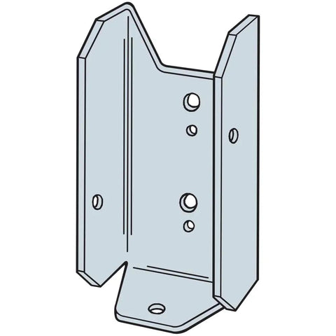FB24Z ZMAX Galvanized Fence Rail Bracket For 2x4 Slotted Rails, 20-Gauge Steel, detailed view