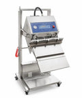 Big Time Vertical Pneumatic Vacuum Sealer With Wide 600mm Stainless Steel Sealing Bar And Rolling Cart for efficient food prepping