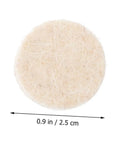 Close-up of 120 Count Pro Grade Wool Felt Polishing Wheels Set With Shank Handle For Rotary Tools, 0.9 in size.