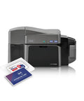 Top Shelf Dual Sided Badge Printer With Complete Supplies Package And Dead Simple Software For School Ids And Corporate Access Cards Slick Desktop High Definition Printing with activation cards.