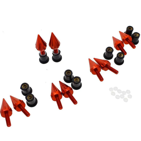 Orange CNC Aluminum Windshield Bolts Screws Nuts Set For Honda CBR 600RR 1000RR Suzuki GSXR 600 750 1000 Yamaha R1 R6 R6S Kawasaki ZX6R ZX9R ZX10R ZX12 High Strength Rust Resistant Motorcycle Hardware Kit