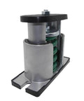 Ditch Shaky Vibes And Lock In Rock Solid Stability With Heavy Duty Industrial Vibration Isolator Mount Featuring Adjustable 50Kg Spring Shock Absorber For Ac Units And Machinery Equipment - close-up view of heavy-duty isolator with green spring.
