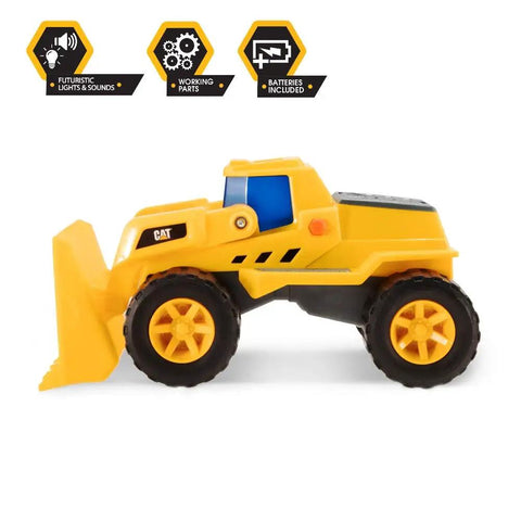 Future Force Front Loader Toy With Lights And Sounds, Electro Power Audio, Next Gen Glow Effects Dope, yellow construction vehicle