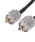 RF Coaxial Cable Connector UHF PL259 Male To PL259 Male RG58 Pigtail Cable 50cm close-up of connectors