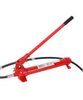 Aynuma One Ton Hydraulic Porta Power Kit, heavy duty ram jack with pump for auto body repair, red hydraulic cylinder with handle.