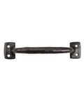 Solid Cast Iron Pull Handle Grab Bar 5-5/8 Inch Long With Black Powder Coat Finish Rustic Traditional Style 1-3/8 Inch Projection