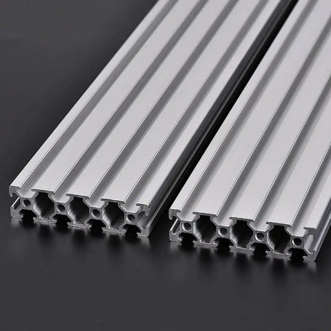 Two Pack 20 Series Aluminum Extrusion Profile 23.6 Inch Long T Slot 2080 For 3D Printer Parts CNC DIY Linear Rail European Standard