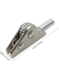 Metal hinge from 2 Pack Adjustable Folding Furniture Hinges For Outdoor Chairs And Sofas, Go-To 5-Position Ratchet Joint, dimensions shown