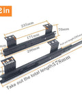 Heavy Duty Full Extension Keyboard Drawer Slides With Soft Close Ball Bearing Runners Top Mount Black 290mm 12 Inch view