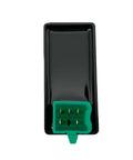 Front view of 5 Pin AC CDI Box for Chinese 50CC 70CC 90CC 110CC 125CC engines with green connector, plug and play model