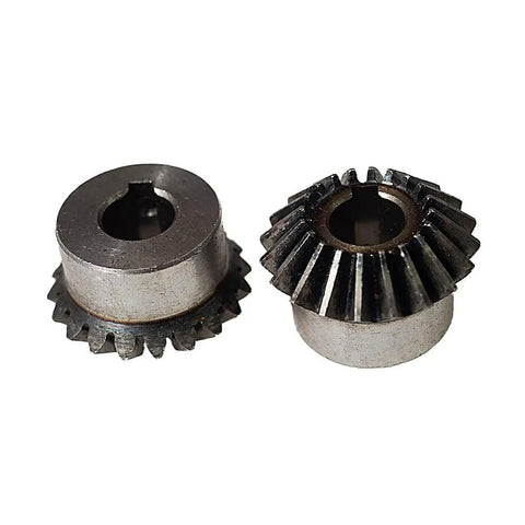 Beefed Up Bevel Gear Set Two Piece Two Module 20 Teeth 14mm Bore Heavy Duty 45 Steel Durable Tapered Bevel Pinions