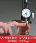 Dial Indicator With Jewel Bearings And Lug On Center Back, White Face, 0 To.125 Inch Range, Balanced Dial With.0005 Inch Graduation in use