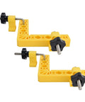 Rock Solid 90 Degree Square Kit For Flawless Right Angle Alignment On Cabinets And Picture Frames With Heavy Duty Clamps And Precision Metric And Imperial Scales Making Quick No Sweat Diy Builds A Breeze, featuring yellow plastic clamps.