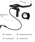 E Bike Brake Lever With Locking Button For Electric Bicycle And E Scooter Waterproof Wire 3 Pin Pair Ergonomic Design Easy Install