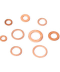 Pro Solid Copper Flat Washers M5 To M14 Assorted Hardware Kit 200 Pieces Heavy Duty For Plumbing Auto And Industrial Work With Insulation
