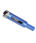 CoCud 16mm diamond core drill bit with blue round shank; angled view for M10 angle grinder, for tiles and stone.