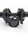Heavy Duty Aluminum Alloy Bike Seat Clamp For Road And Mountain Bikes, Universal Post Clamp in black metal, side view