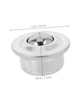 Close-up of a single unit from the 12 Pack Mounted Ball Bearing Transfer Casters Silver Steel Caster Wheels for furniture.