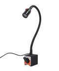 Heavy Duty Led Magnetic Work Light With Flexible Gooseneck Lamp providing 550 to 650 lumens bright illumination in black housing.